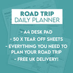 Road Trip Daily Planner A4 Tear Off Pad - 50 Sheets image 1