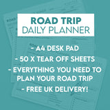 Road Trip Daily Planner A4 Tear Off Pad - 50 Sheets image 1