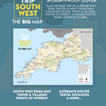 Road Trip South West - The Big Map - A2 Foldable Splashproof Road Map image 1