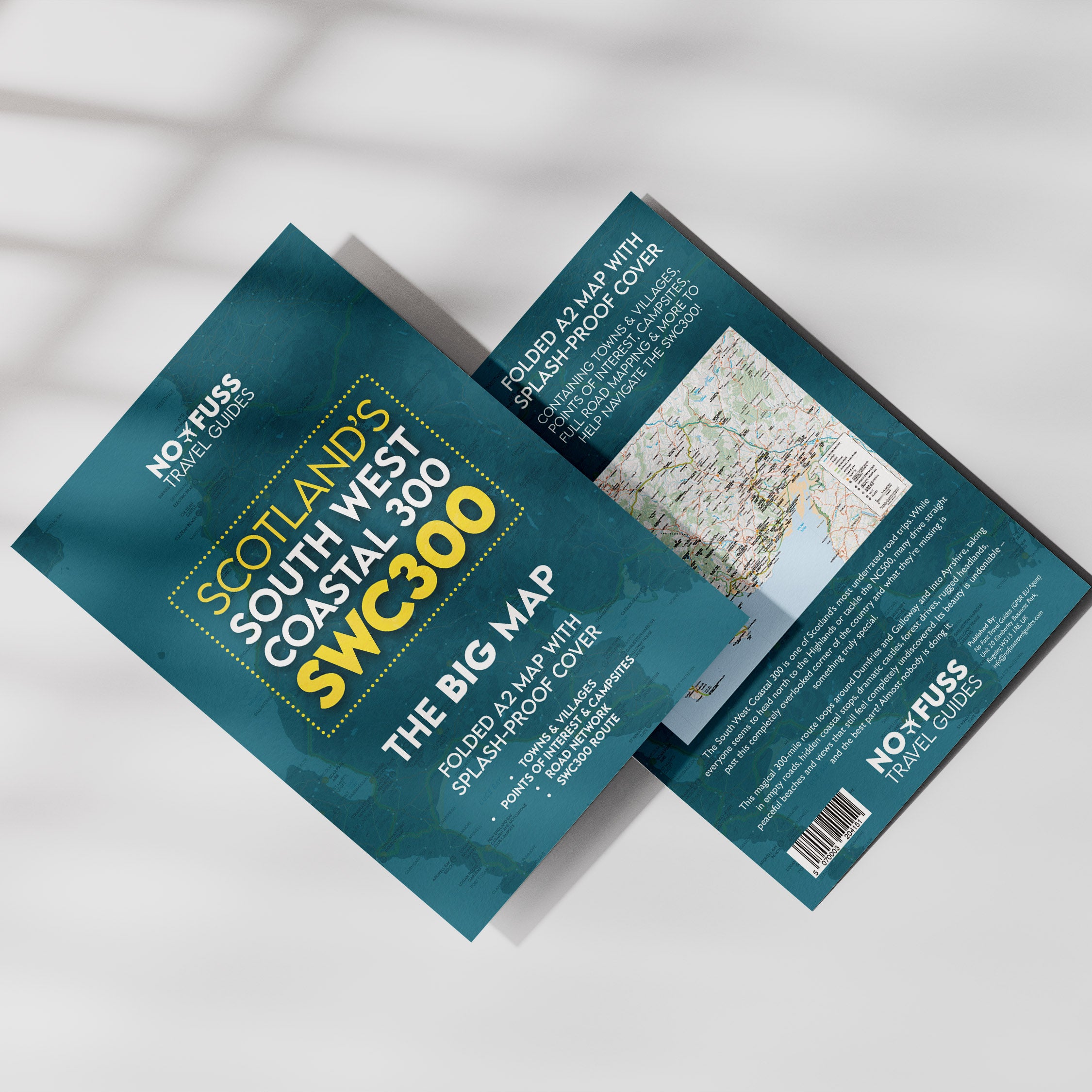 Road Trip SWC300 Scotland's South West Coast 300 Map – The Big Map – A2 Foldable Splashproof Road Map image 0