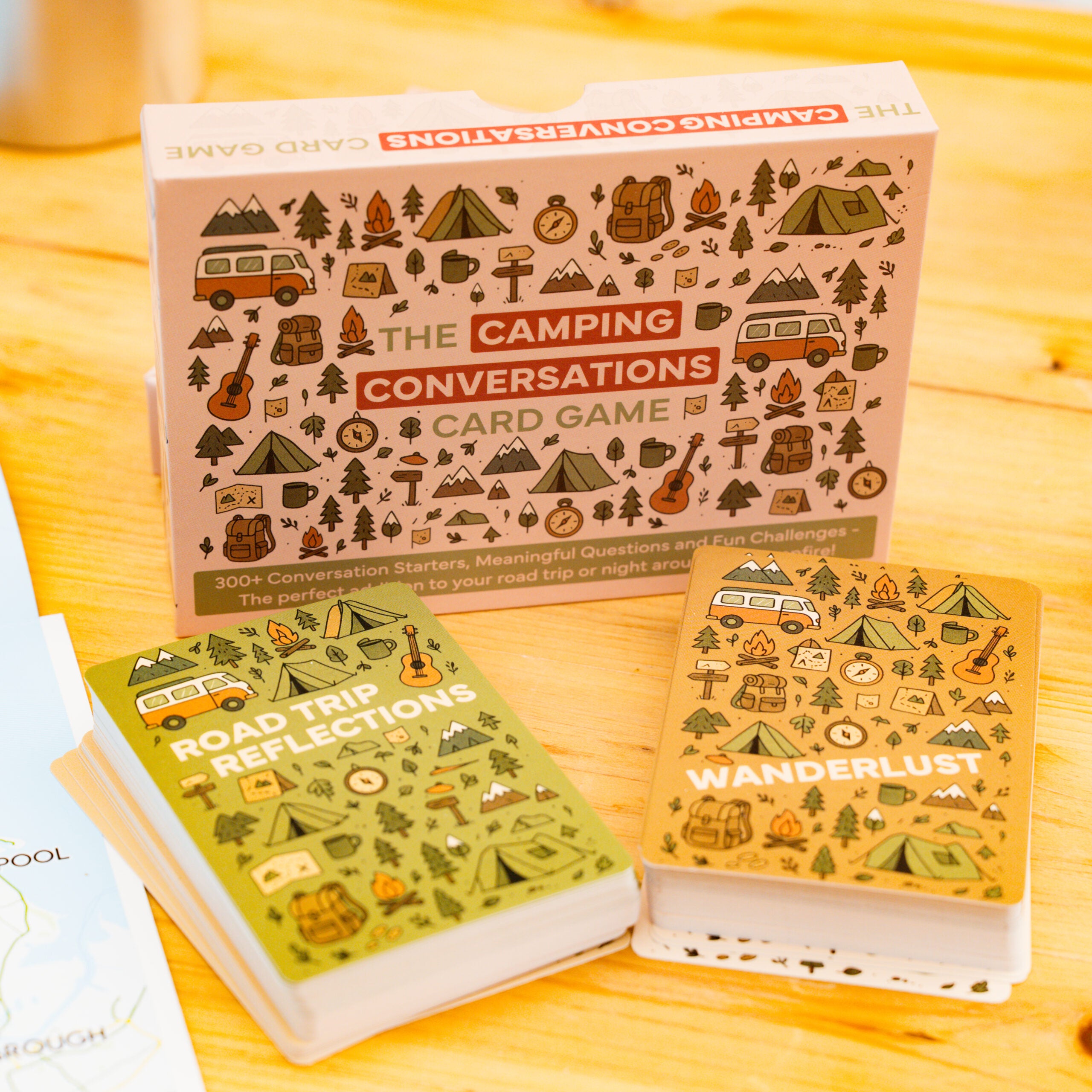 The Camping Conversations Card Game - 300+ Conversation Starters, Meaningful Questions and Fun Challenges! image 1