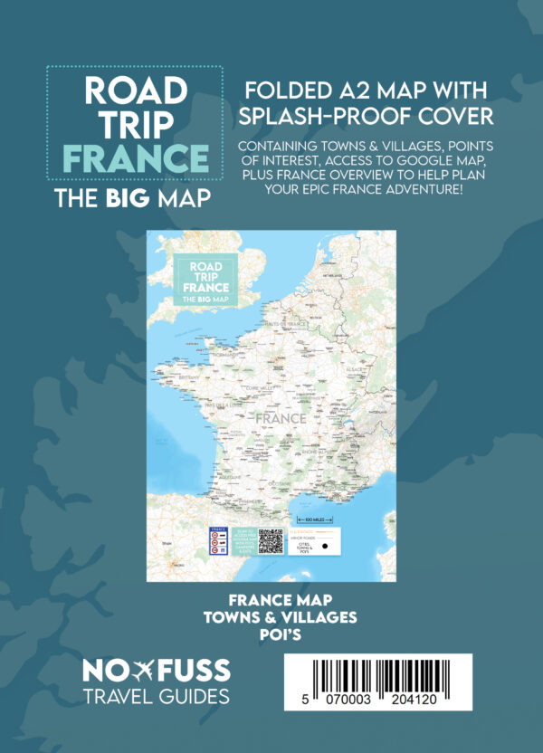Road Trip France – The Big Map – A2 Foldable Splashproof Road Map - Image 2