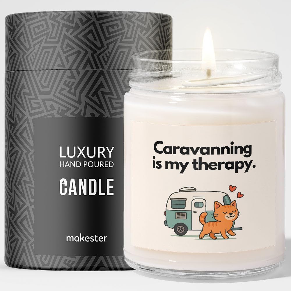 Gifts for adventurers. Caravanning Candle, Amazon