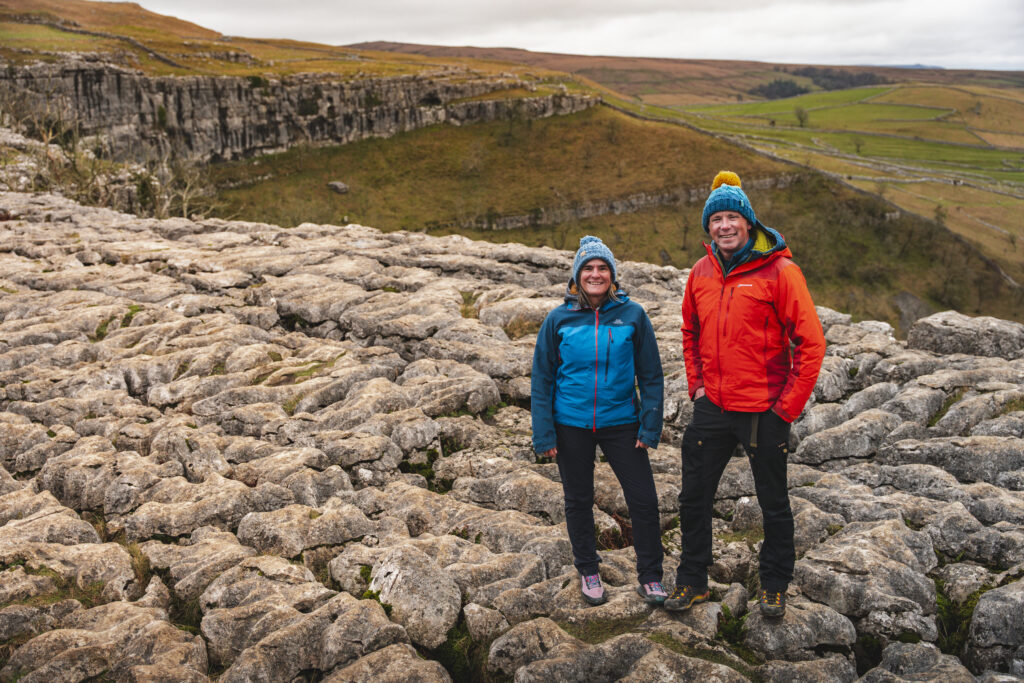 Jacke and Richard Pickles, of Early Retirement Wanderlust, in the great outdoors of Yorkshire