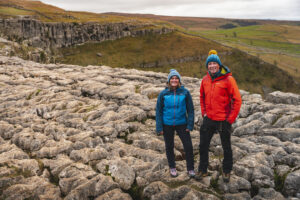 Jacke and Richard Pickles, of Early Retirement Wanderlust, in the great outdoors of Yorkshire